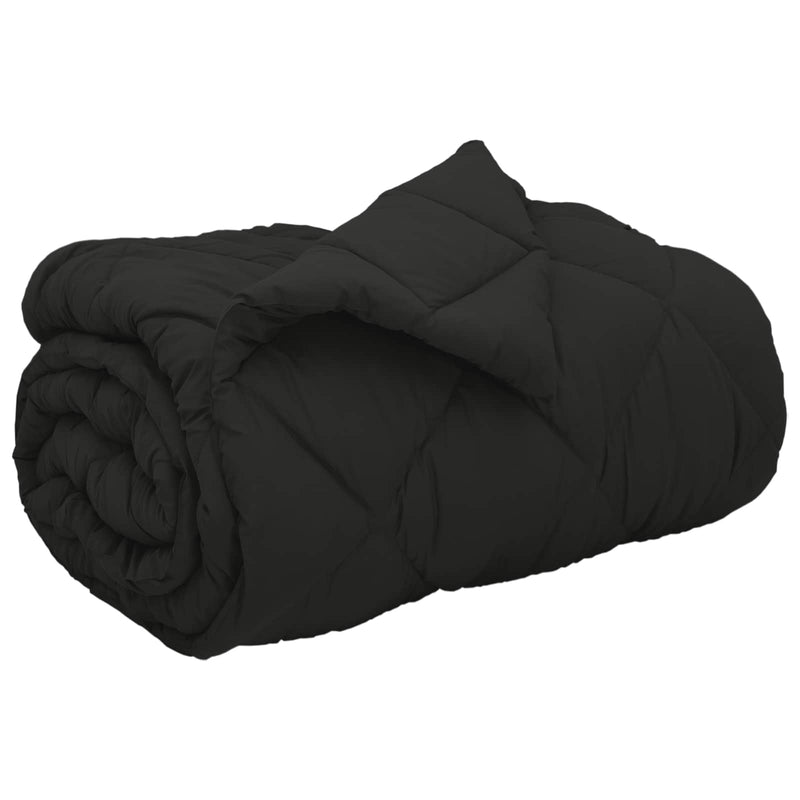 Afbeelding laden in galerijviewer, Vidaxl winter dekbed zwart 200 x 135 cm microfiber
