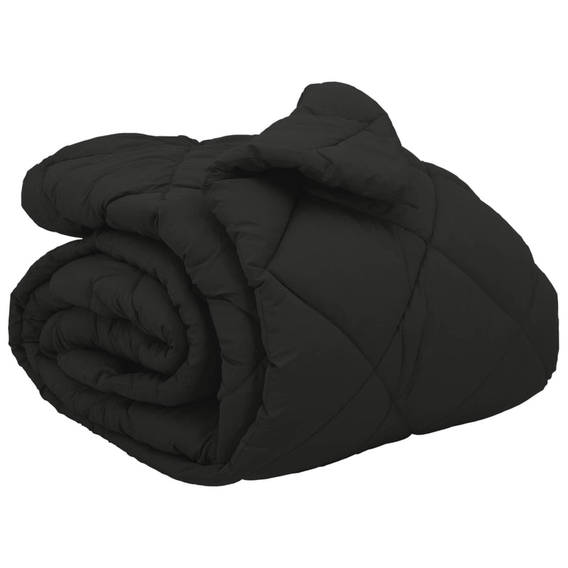Afbeelding laden in galerijviewer, Vidaxl winter dekbed zwart 240 x 200 cm microfiber
