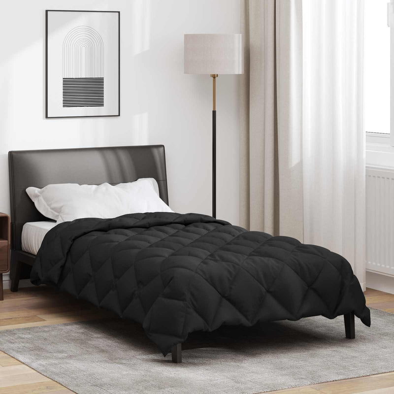 Afbeelding laden in galerijviewer, Vidaxl winter dekbed zwart 220 x 140 cm microfiber
