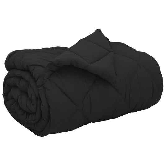 Vidaxl winter dekbed zwart 220 x 140 cm microfiber
