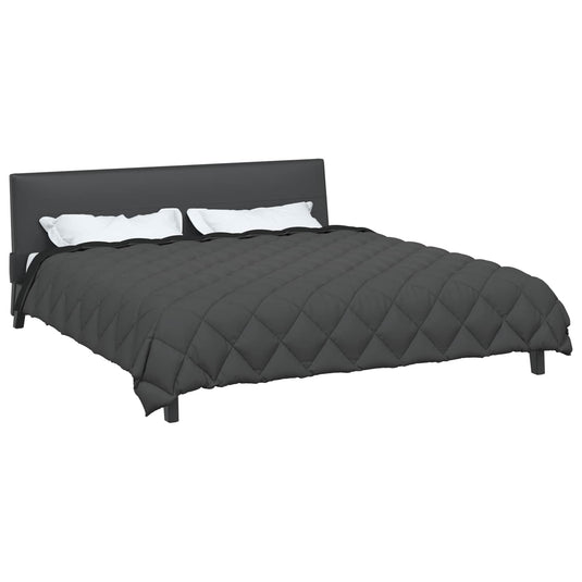 Vidaxl winter dekbed zwart en anthraciet 200 x 200 cm microfiber