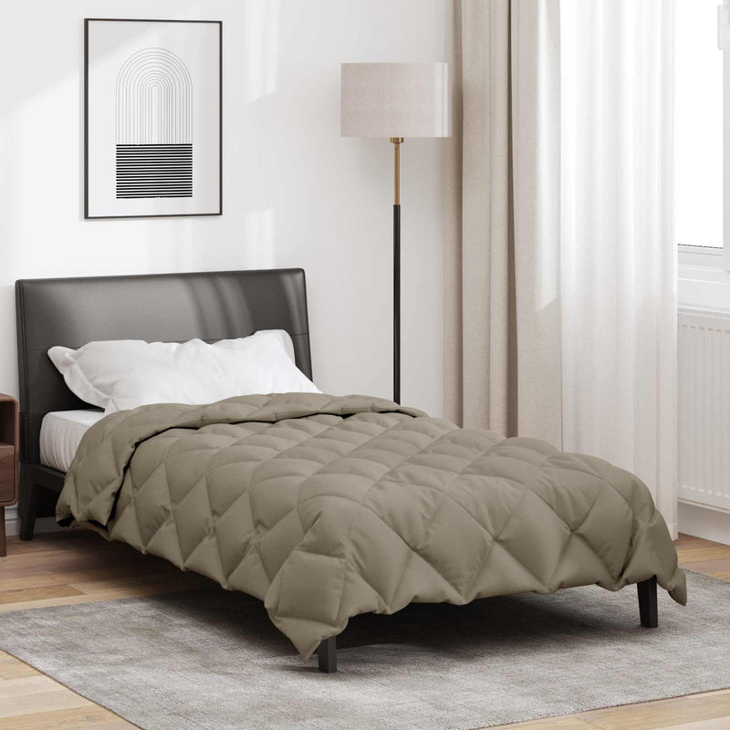 Afbeelding laden in galerijviewer, Vidaxl winter dekbed lichtgrijs 200 x 135 cm microfiber
