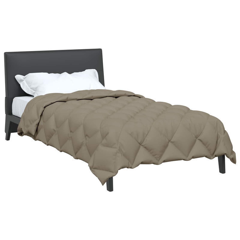 Afbeelding laden in galerijviewer, Vidaxl winter dekbed lichtgrijs 200 x 135 cm microfiber

