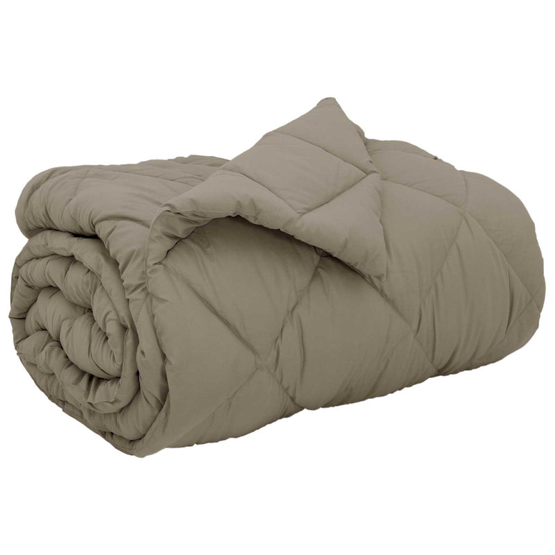 Afbeelding laden in galerijviewer, Vidaxl winter dekbed lichtgrijs 200 x 140 cm microfiber
