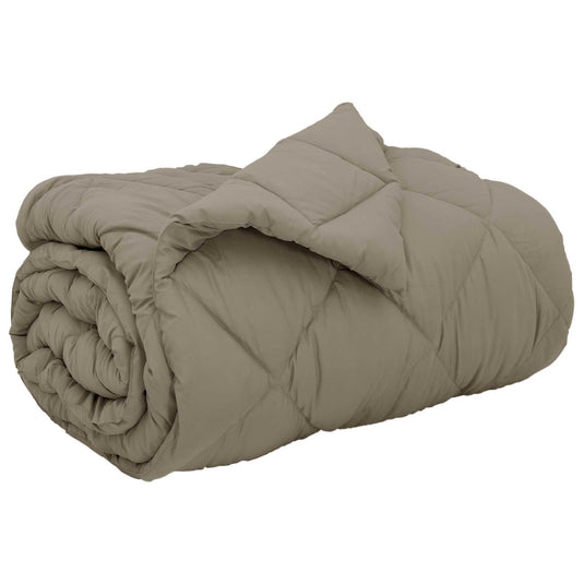 Vidaxl winter dekbed lichtgrijs 200 x 140 cm microfiber