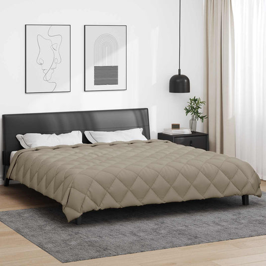 Vidaxl winter dekbed lichtgrijs 220 x 260 cm microfiber