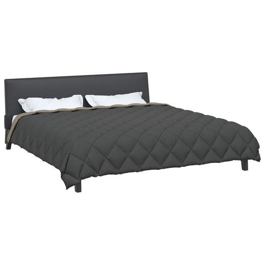 Vidaxl winter dekbed lichtgrijs en antraciet 200 x 200 cm microfiber