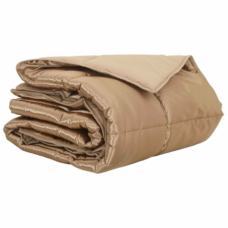 Afbeelding laden in galerijviewer, Vidaxl zomer dekbed goud 220 x 135 cm satijn en microfiber
