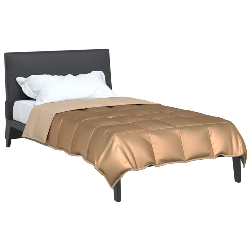Afbeelding laden in galerijviewer, Vidaxl zomer dekbed goud 220 x 155 cm satijn en microfiber
