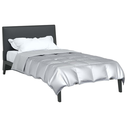 Vidaxl vol jaar dekbed zilver 220 x 155 cm satijn en microfiber