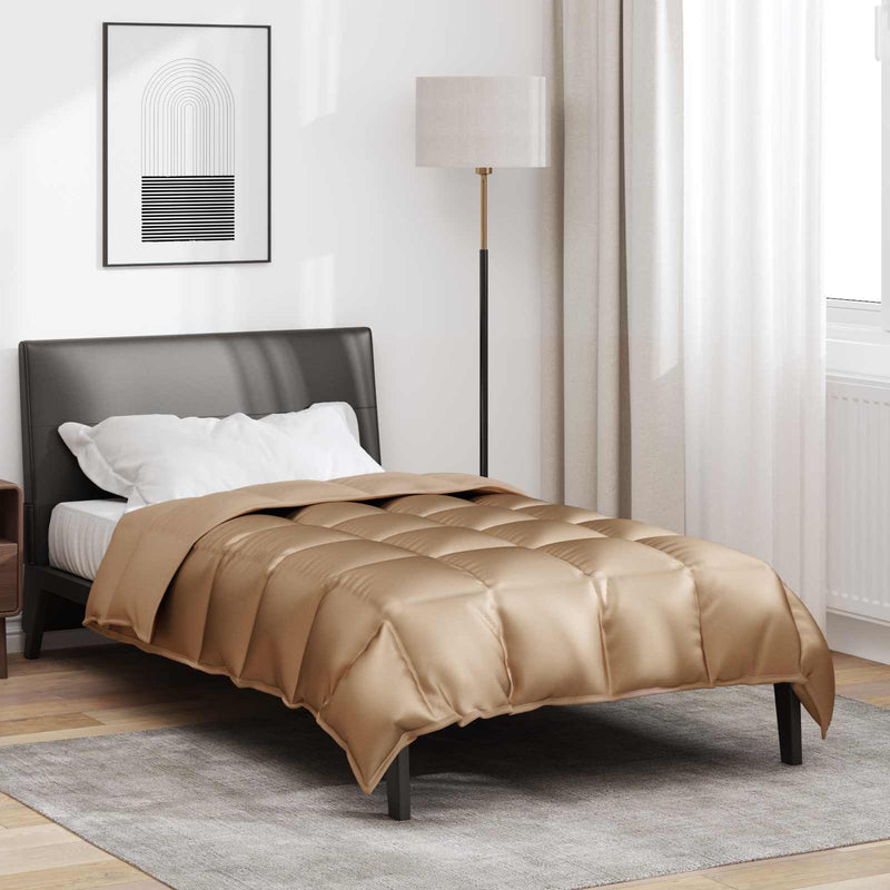 Afbeelding laden in galerijviewer, Vidaxl winter dekbed goud 200 x 155 cm satijn en microfiber
