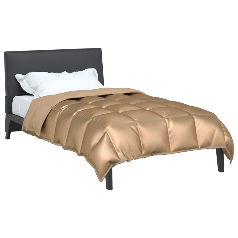 Afbeelding laden in galerijviewer, Vidaxl winter dekbed goud 220 x 135 cm satijn en microfiber

