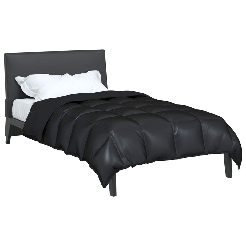 Afbeelding laden in galerijviewer, Vidaxl winter dekbed zwart 200 x 135 cm satijn en microfiber
