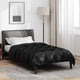 Vidaxl winter dekbed zwart 200 x 140 cm satijn en microfiber