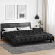 Vidaxl winter dekbed zwart 200 x 200 cm satijn en microfiber