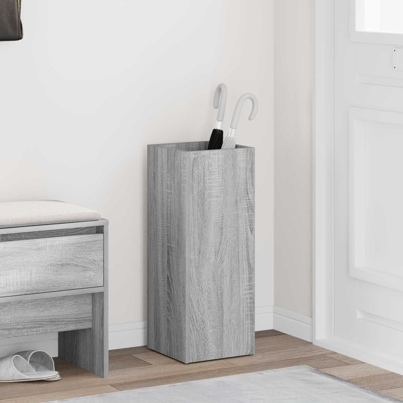 Afbeelding laden in galerijviewer, Vidaxl paraplu standaard grijs sonoma 25 x 24,5 x 64 cm bewerkt hout
