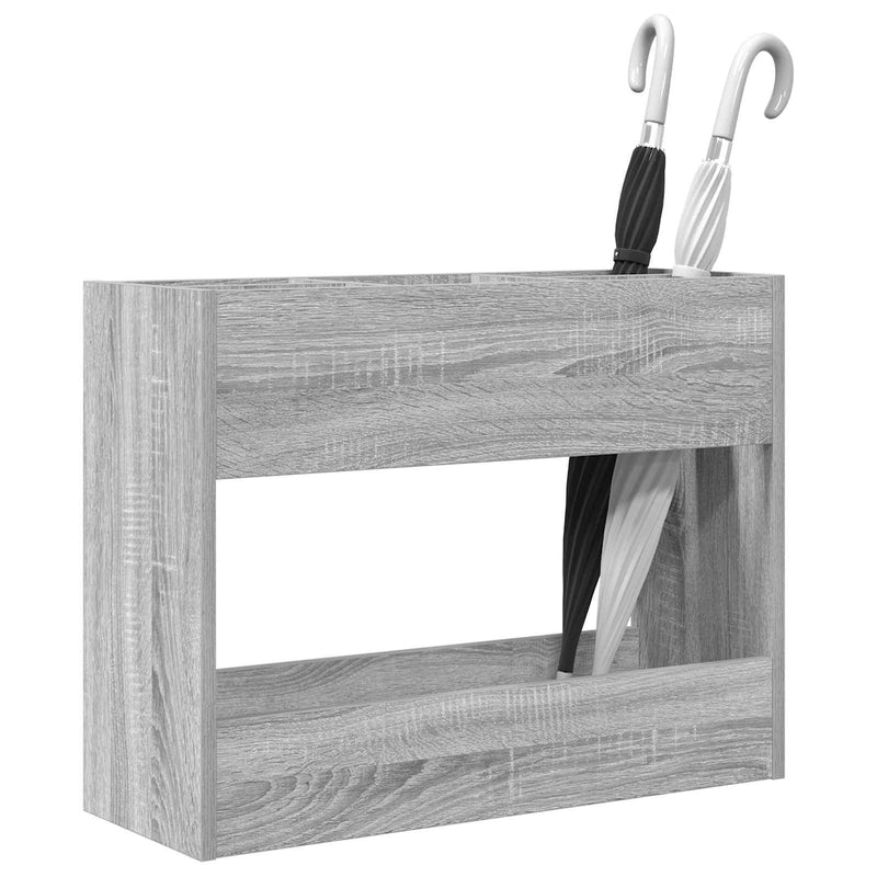 Afbeelding laden in galerijviewer, Vidaxl paraplu standaard grijs sonoma 65 x 24 x 50 cm bewerkt hout
