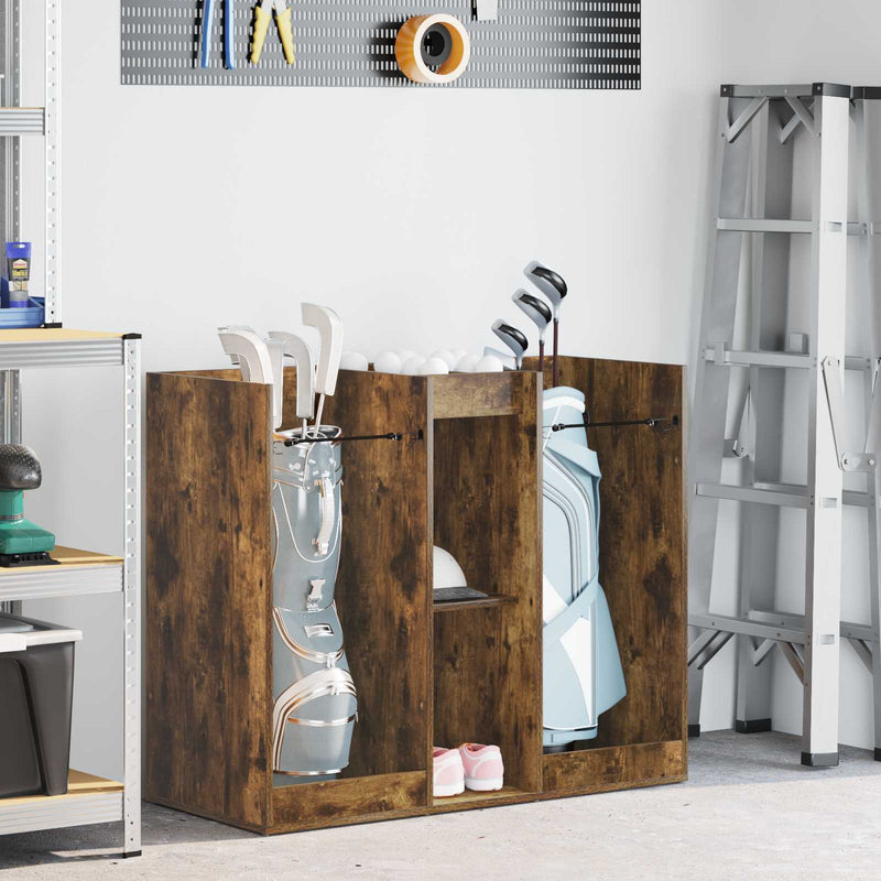 Afbeelding laden in galerijviewer, Vidaxl golfkast effen gerookt eiken 102 x 45 x 85,5 cm
