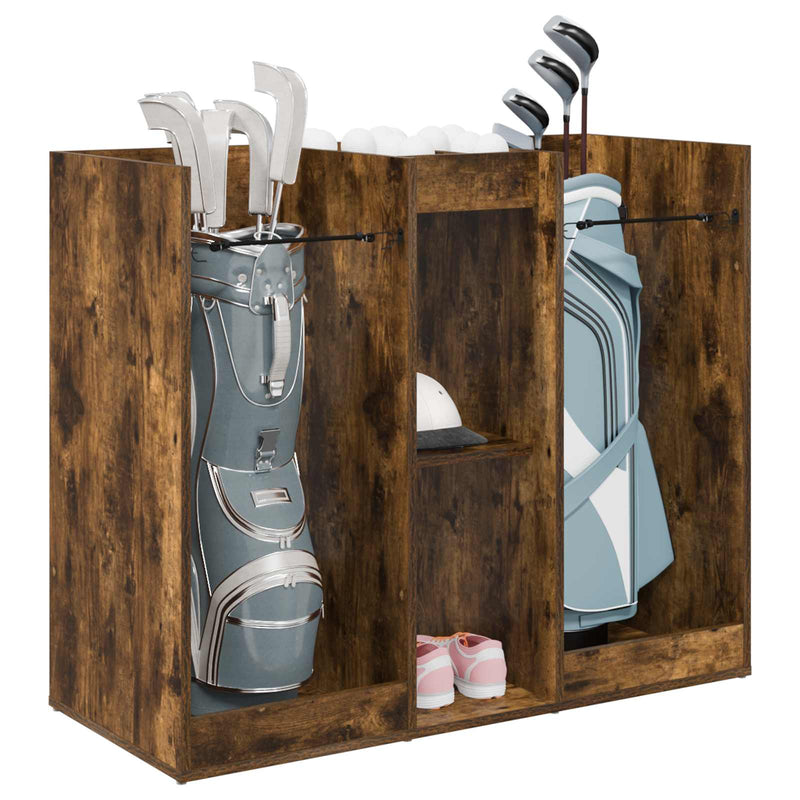 Afbeelding laden in galerijviewer, Vidaxl golfkast effen gerookt eiken 102 x 45 x 85,5 cm
