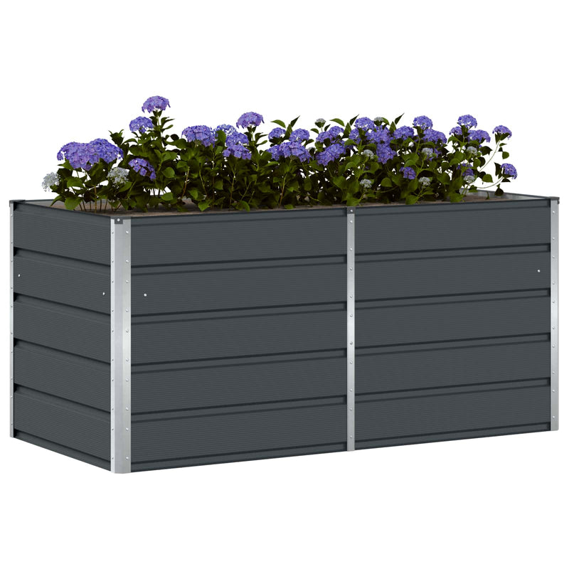Afbeelding laden in galerijviewer, Vidaxl plantenbak antraciet 160 x 80 x 75 cm staal
