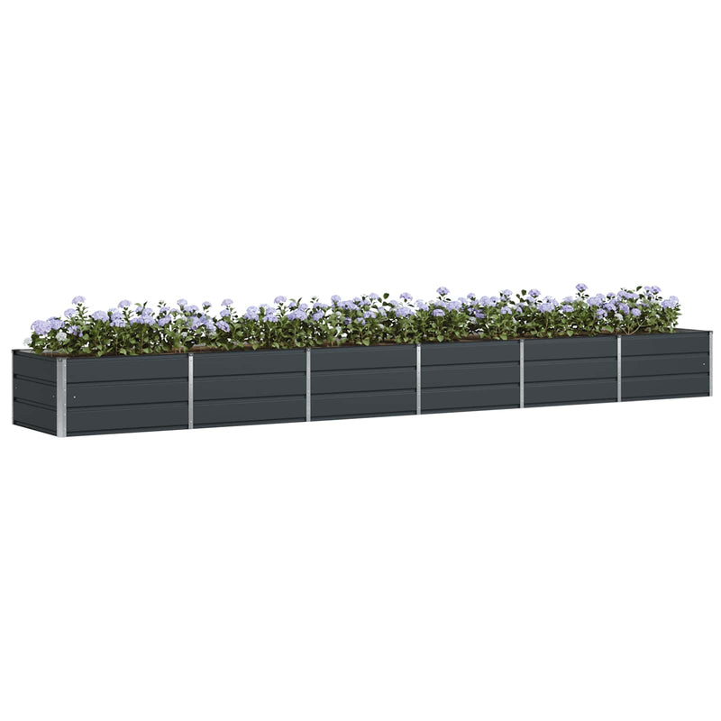 Afbeelding laden in galerijviewer, Vidaxl plantenbak antraciet 480 x 80 x 45 cm staal

