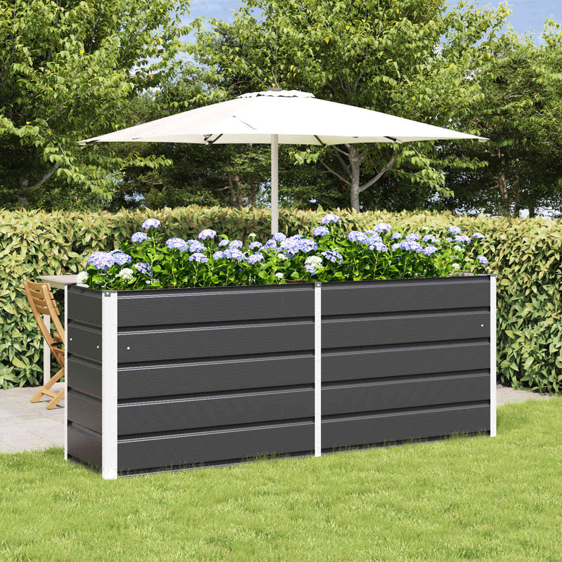 Afbeelding laden in galerijviewer, Vidaxl plantenbak antraciet 480 x 50 x 45 cm gegalvaniseerd staal
