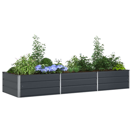 Vidaxl plantenbak antraciet 195 x 100 x 45 cm gegalvaniseerd staal
