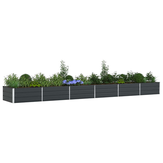Vidaxl plantenbak antraciet 195 x 100 x 45 cm gegalvaniseerd staal