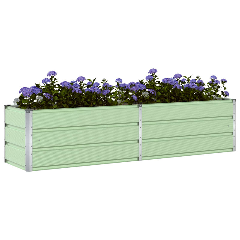 Afbeelding laden in galerijviewer, Vidaxl plantenbak pastelgroen 480 x 50 x 45 cm gegalvaniseerd staal
