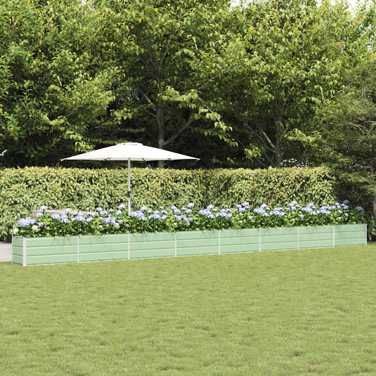 Vidaxl plantenbak pastelgroen 480 x 50 x 45 cm gegalvaniseerd staal