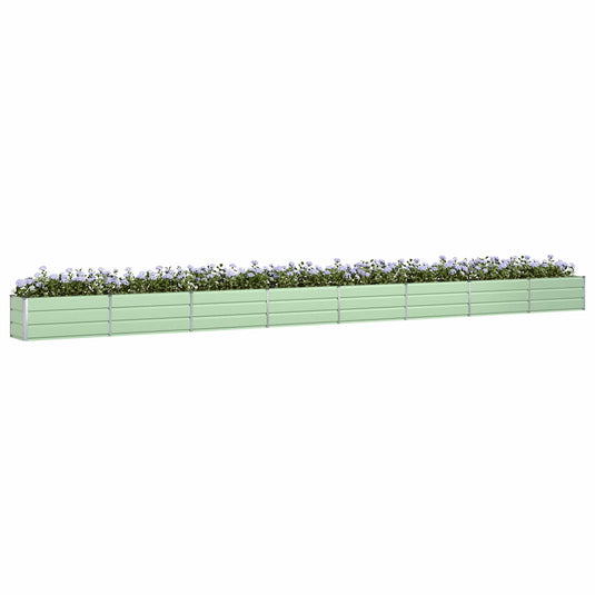 Vidaxl plantenbak pastelgroen 480 x 50 x 45 cm gegalvaniseerd staal