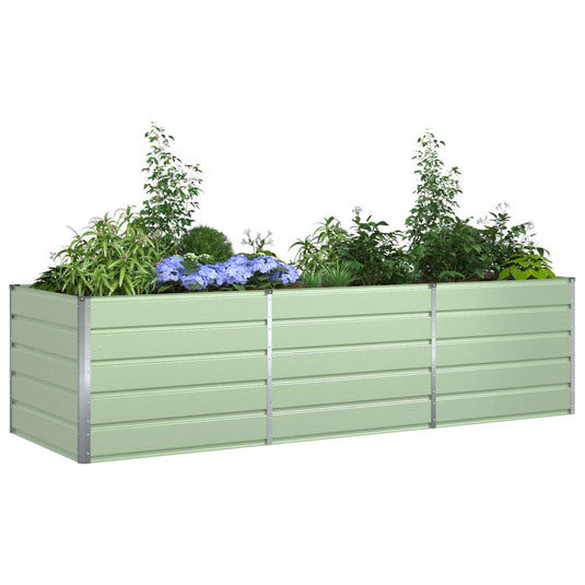 Vidaxl plantenbak pastelgroen 195 x 100 x 45 cm gegalvaniseerd staal