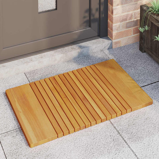 Vidaxl badmat effen bruin 59 x 40 cm hout
