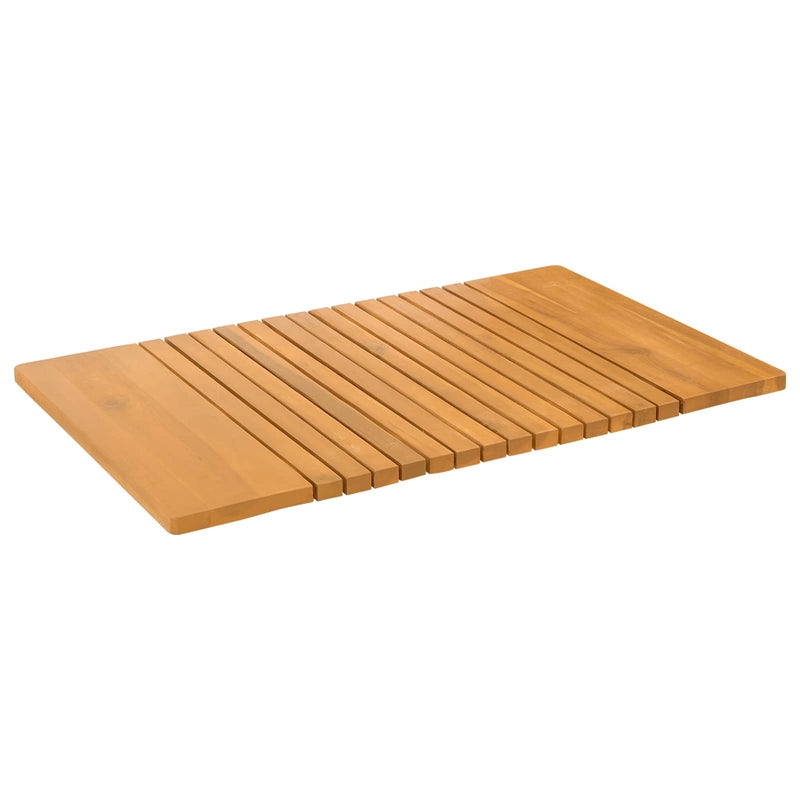 Afbeelding laden in galerijviewer, Vidaxl badmat effen bruin 59 x 40 cm hout
