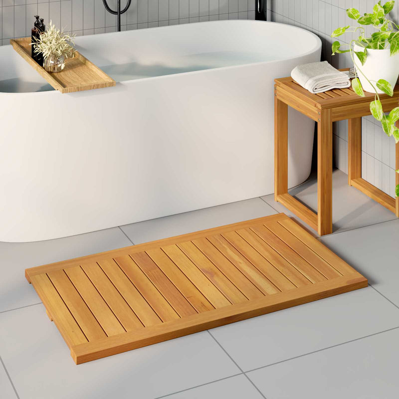 Afbeelding laden in galerijviewer, Vidaxl badmat naturel 100 x 55 cm massief acaciahout
