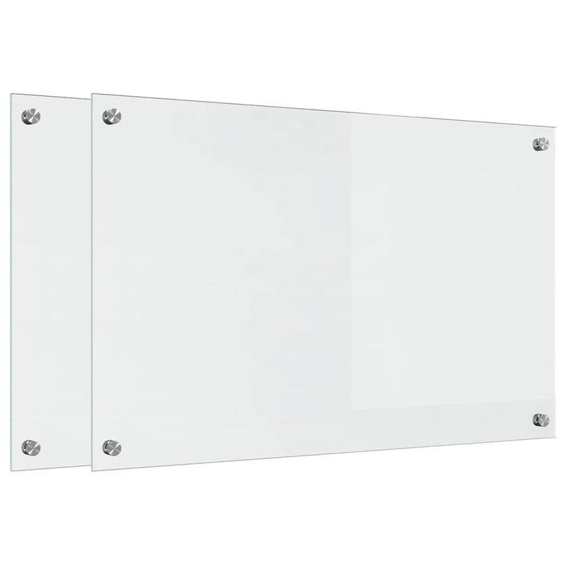 Afbeelding laden in galerijviewer, Vidaxl keuken achterwand 2 pcs doorzichtig 80 x 50 cm gehard glas
