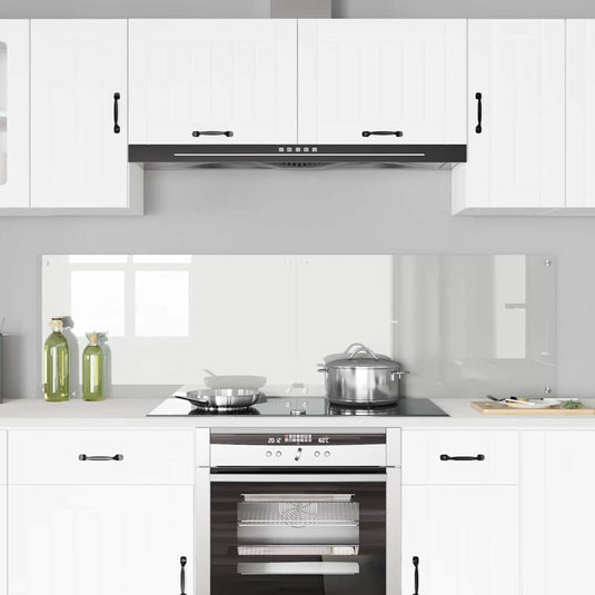 Vidaxl keuken achterwand 2 pcs doorzichtig 90 x 50 cm gehard glas