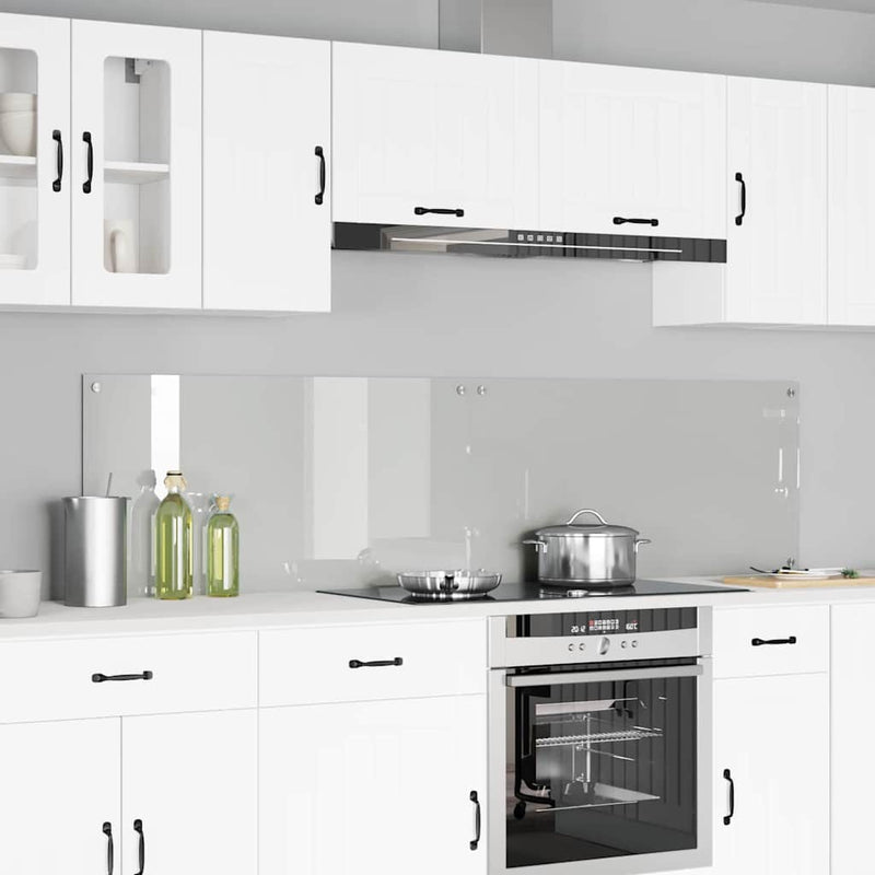 Afbeelding laden in galerijviewer, Vidaxl keuken achterwand 2 pcs doorzichtig 100 x 50 cm gehard glas
