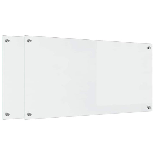 Vidaxl keuken achterwand 2 pcs doorzichtig 100 x 50 cm gehard glas