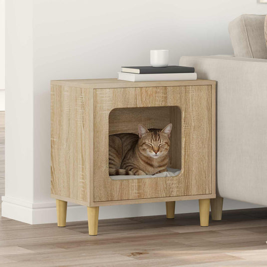 Vidaxl kattenhuis sonoma 51 x 30 x 52 cm bewerkt hout