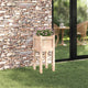 Vidaxl plantenbak natuur 31 x 31 x 70 cm massief grenenhout