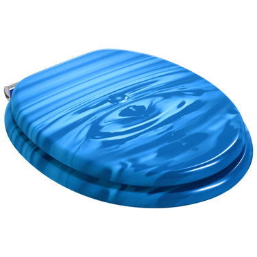 Vidaxl zachte sluit toiletbril 2 pcs blauwe druppel 44 x 38 cm