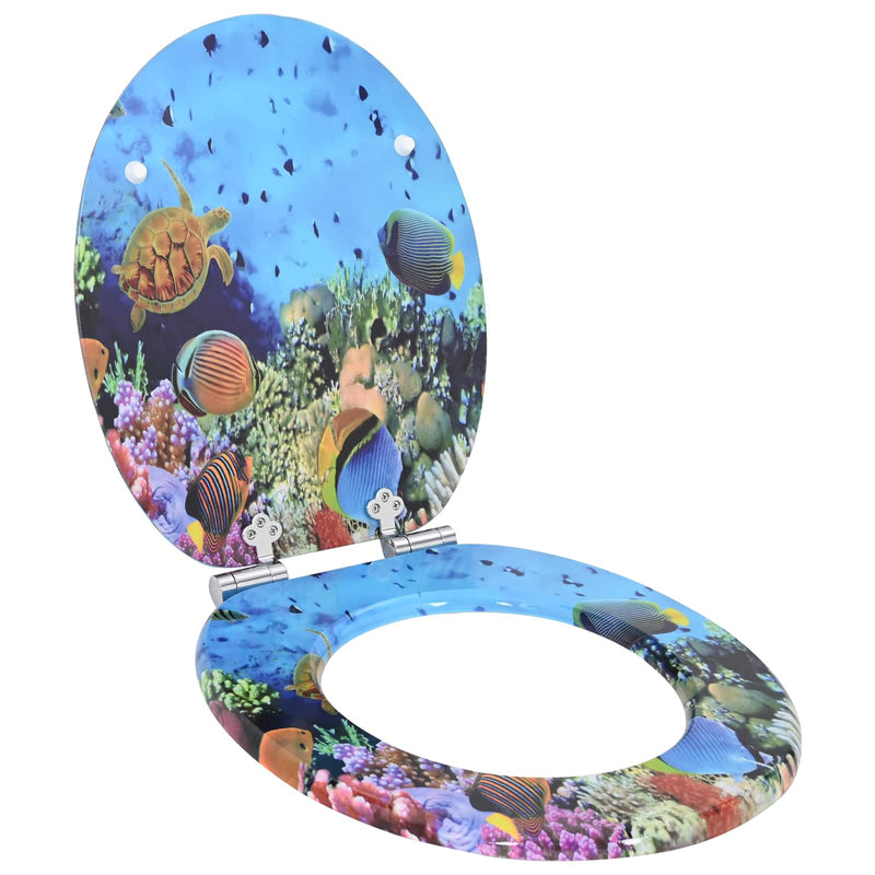 Afbeelding laden in galerijviewer, Vidaxl zachte sluit toiletbril 2 pcs diep zee blauw 44 x 38 cm
