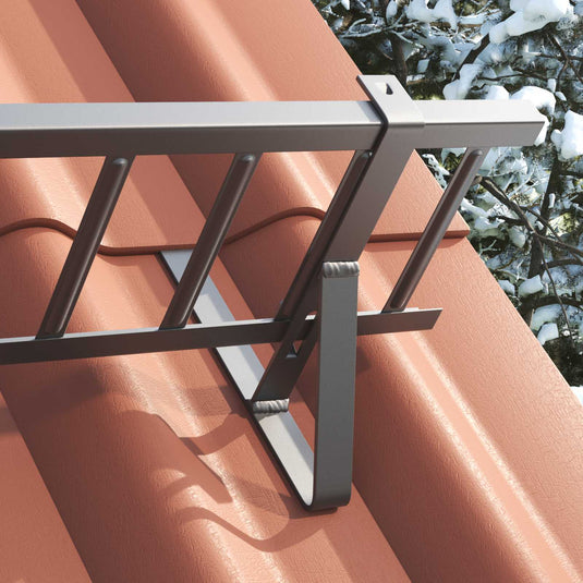 Vidaxl sneeuwbeveiligingsteun 6 pcs antraciet 29,5 x 3 x 34,5 cm staal
