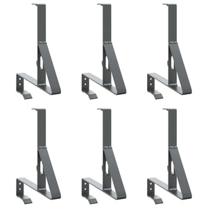 Vidaxl sneeuwbeveiligingsteun 6 pcs antraciet 29,5 x 3 x 34,5 cm staal