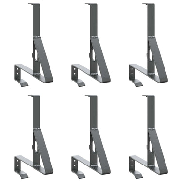 Vidaxl sneeuwbeveiligingsteun 6 pcs antraciet 29,5 x 3 x 34,5 cm staal