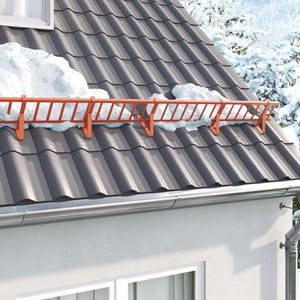 Vidaxl dak sneeuwbeugel rood 100 x 2,5 x 20 cm staal