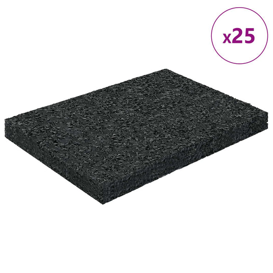 Vidaxl rubberen pad zwart rubber