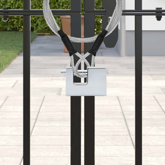 Vidaxl hangslot 6 st zilver staal