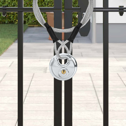 Vidaxl discusloten met sleutels 2 pcs zilver 9 x 2.8 x 9 cm